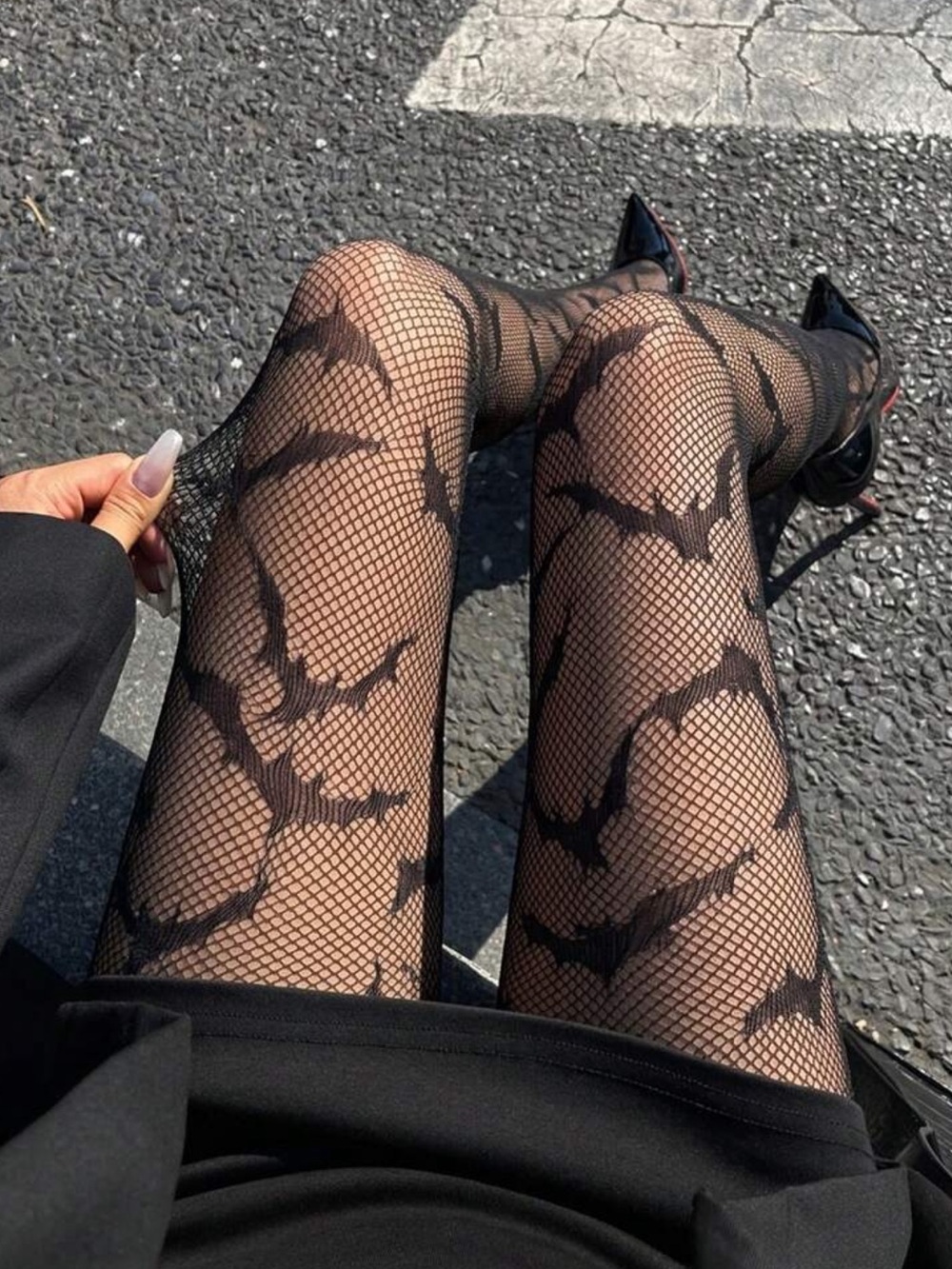 DAZY 1 Pair Plus Size Women Halloween Bat Tights/Pantyhose, Sexy Elegant Fishnet